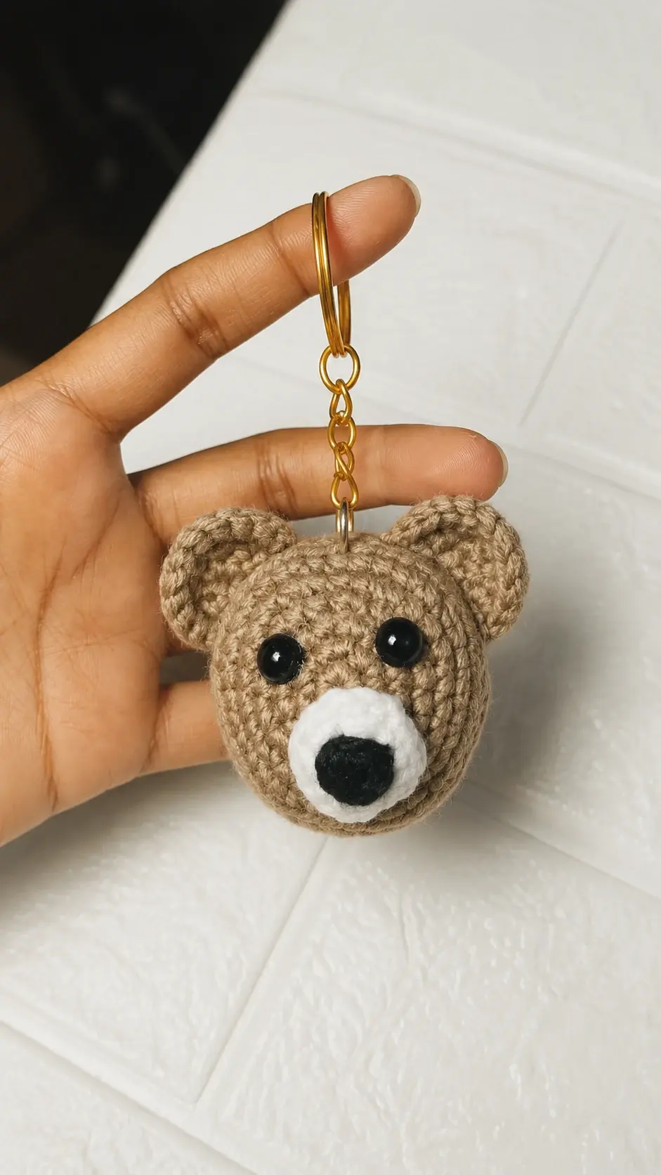 Crochet Teddy Bear Keychain