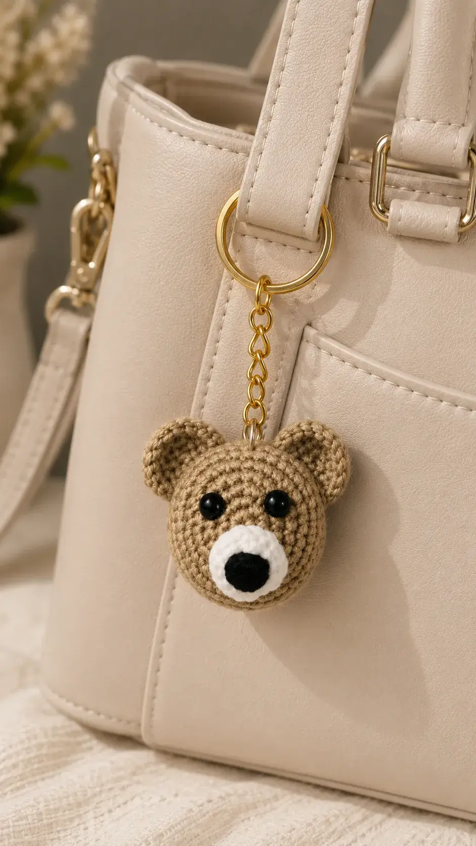 Crochet Teddy Bear Keychain