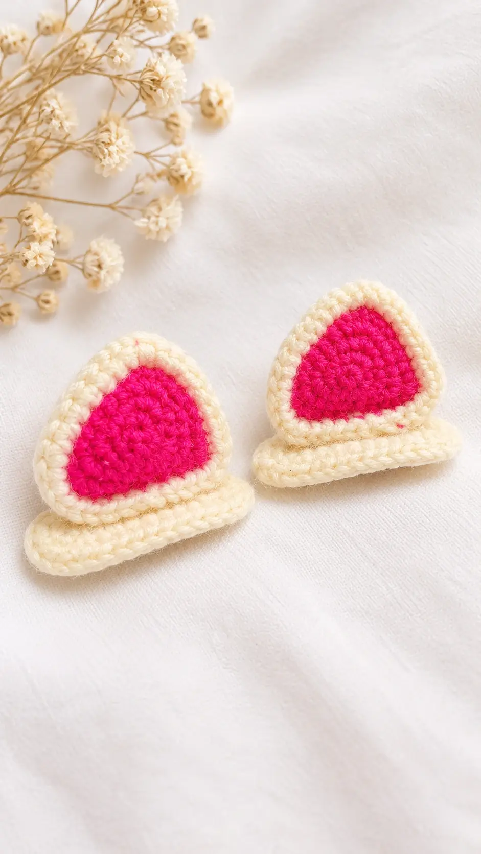 Watermelon Crochet Tic Tac Hair Clips – Set of 2